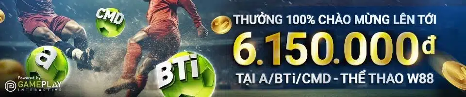 Cách Chơi Cá Cược Bóng Đá Online Nhận Thưởng Nhiều Nhất 2025 5 Nhà cái W88 tặng tiền thưởng 100% lần nạp tiền chơi cược bóng online lần đầu tiên lên đến 6,150,000 VND
